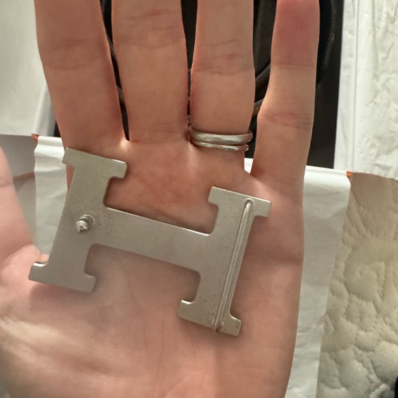 Hermes NEW H belt buckle & Reversible leather 32mm. Size 80 - Picture 11 of 12